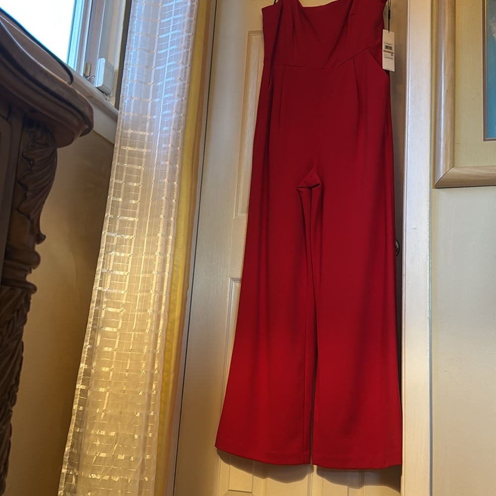 Calvin Klein red jumpsuit
